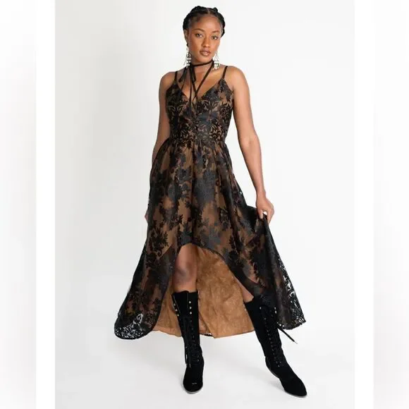 JOYFOLIE HOLLI LACE DRESS IN BLACK NWT SMALL - Picture 4 of 9